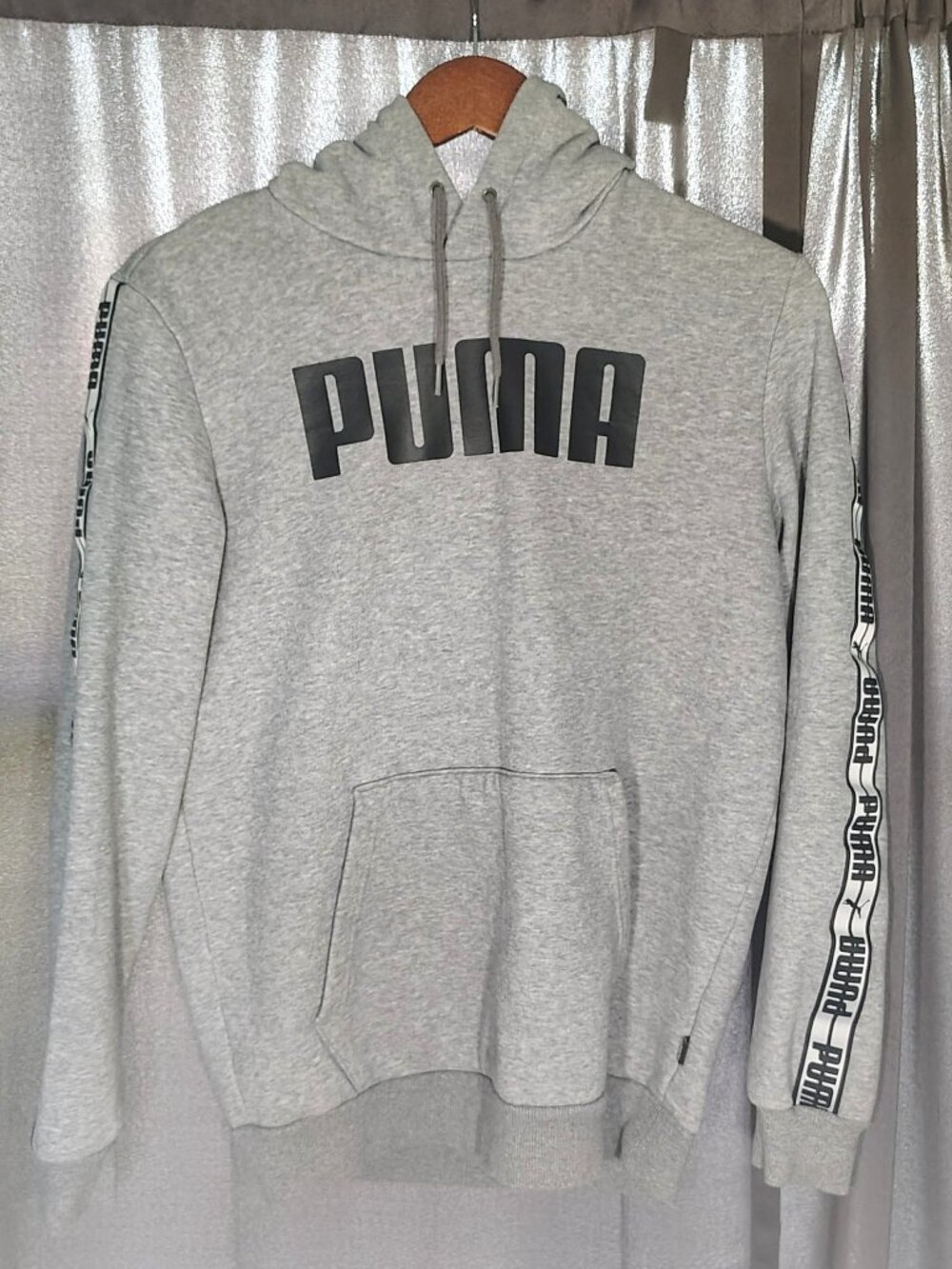 Puma Grey Hoodie Sweatshirt Adult Size Small